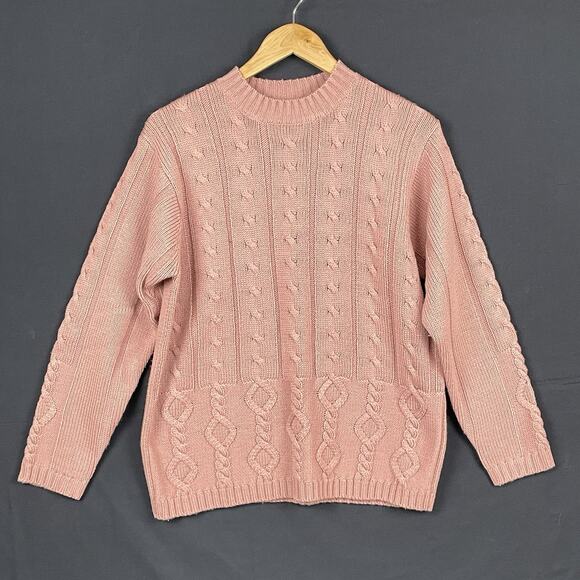 Vintage Jenny Buchanan Womens Cozy Cable Knit Sweater Size S Preppy Twee Indie - Picture 1 of 7